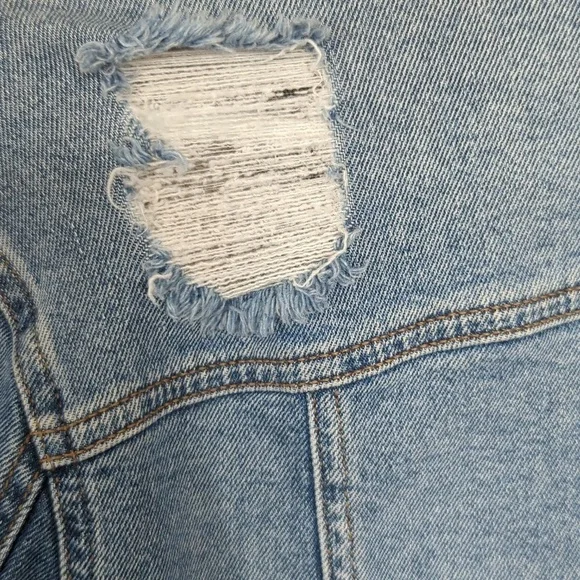 Mavi Light Blue Distressed Denim Jacket - Picture 4 of 10